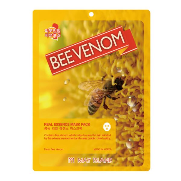 Регенеруюча тканинна маска з бджолиною отрутою May Island Real Essence Mask Pack Bee Bee Venom 25ml