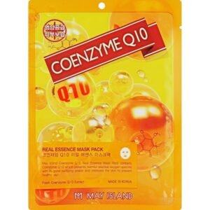 Омолоджуюча тканинна маска з коензимом Q10 для шкіри обличчя May Island Real Essence Mask Pack Coenzyme Q10 25ml