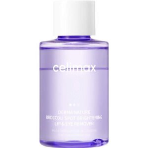 Двохфазний засіб для зняття стійкого макіяжу з екстр броколлі, олією жожоба Celimax Derma Nature Broccoli Spot Brightening Lip, Eye Remover 120ml