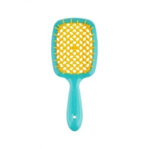 Щітка для волосся JANEKE SUPERBRUSH бірюзовий з жовтим