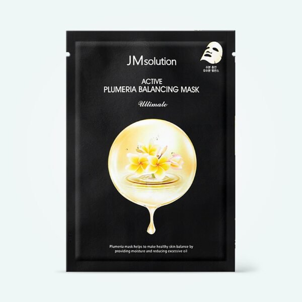 Зволожуюча тканинна маска з екстрактом плюмеріі JMSOLUTION ACTIVE PLUMERIA BALANCING MASK ULTIMATE 30 ml