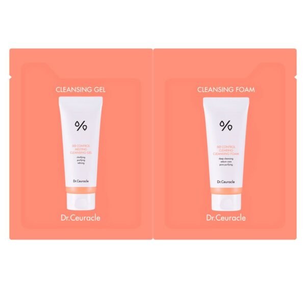 МІНІФОРМАТ Очищувальний гель та очищувальна пінка Dr.Ceuracle 5 alfa Control Cleansing Gel and Cleansing Foam, 2мл * 2шт