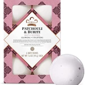 Бомби для ванни з екстрактом пачолі Nubian Heritage, Patchouli Buriti, Bath Bombs Bath Bombs 45 g Each