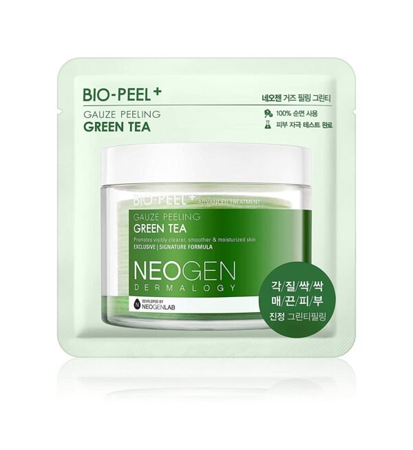 Очищаючі та регенеруючі пілінгові диски із екстрактом зеленого чаю та гіалуроновою кислотою Neogen Dermalogy Bio Peel Gauze Peeling Green Tea 9,5ml