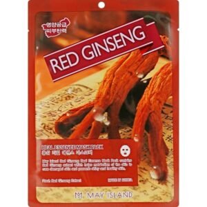 Омолоджуюча тканинна маска з екстрактом червоного женьшеня May Island Real Essence Mask Pack Ginseng 25ml