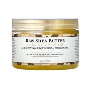 Зволожуючий та живильний скраб для тіла та рук з маслом ши Nubian Heritage Raw Shea Butter Hand Body Scrub 340 g