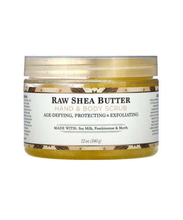 Зволожуючий та живильний скраб для тіла та рук з маслом ши Nubian Heritage Raw Shea Butter Hand Body Scrub 340 g
