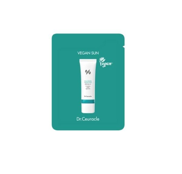 МІНІФОРМАТ Веганський сонцезахисний крем з комплексом концентрованої центелли та натуральних екстрактів Dr.Ceuracle Cica Regen Vegan Sun SPF50+ 2 ml