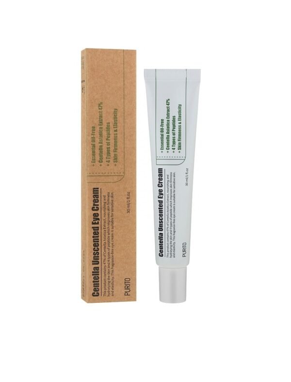 Крем для шкіри навколо очей з 49% екстрактом центели, комплекс 4-х пептидів, гіалур. к-та Purito Centella Unscented Eye Cream 30 ml