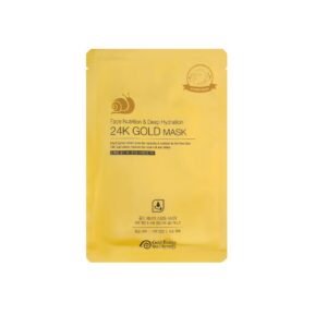 Зволожувальна та регенеруюча тканинна маска з муцином равлика та 24K золотом JG Cosmetics Face Nutrition Deep Hydration 24K Gold Mask 33ml