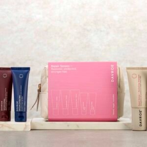 Відновлювальний набір засобів для пошкодженого волосся: шампунь, кондиціонер, незмивна маска та спрей для обєму Davroe Repair Traveller Kit