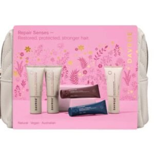 Відновлювальний набір засобів для пошкодженого волосся: шампунь, кондиціонер, незмивна маска та спрей для обєму Davroe Repair Traveller Kit