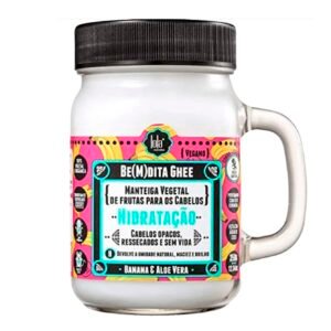 Веганська глибоко зволожувальна маска для волосся з екстр. алое, банана та натуральними оліями Lola BeMdita Ghee Hidratacao Banana e Aloe Vera 100g