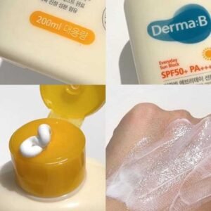 Сонцезахисний крем для шкіри обличчя і тіла на основі технології MLE, хім фільтрів та екстр опунції, гуарану DermaB Everyday Sun Block SPF50+ 200ml