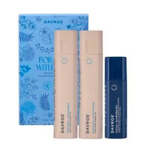 Лімітований набір для шовковистості волосся (шампунь, кондиціонер, відновлювальний засіб) Davroe Smooth Senses Fortitude Bond Building Elixir