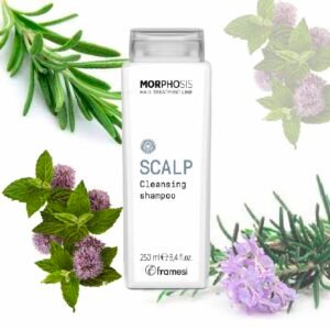 Глибоко очищувальний шампунь з екстрактом арніки, лаванди, розмарину, ефірною олією перцевої мяти, баобабу Framesi morphosis scalp cleansing shampoo 250ml