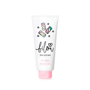 Гель для душу з ароматом малини, маршмеллоу та оліями солодкого мигдалю, авокадо та пантенолом Bilou Chewy sweets Shower Gel 200ml