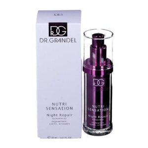 Концентрат з регенеруючим активним інгредієнтом, олією малинових кісточок, пептидним комплексом, амінокислотами Dr Grandel Nutri Sensation Night Repair 30ml