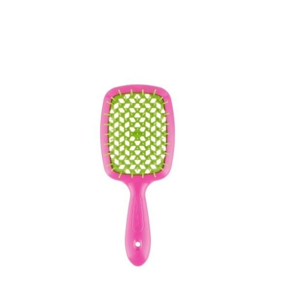 Щітка для волосся JANEKE SUPERBRUSH рожева з зеленим