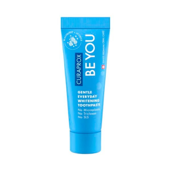 Професійна відбілююча зубна паста зі смаком ожини та лакриці, фтором та комплексом натуральних ферментів Curaprox Be You Blackberry 10ml