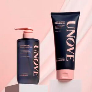 Відновлювальний шампунь для пошкодженого волосся з гідролізованим молочним білком, колагеном, кератином та амінокислотами шовку Unove Deep Damage Repair Shampoo 500ml