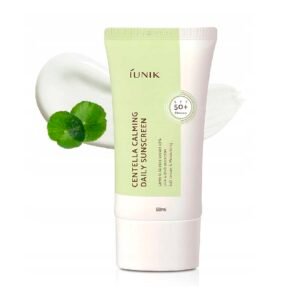 Зволожуючий гіпоалеренний сонцезахисний крем з екстрактом центелли IUNIK Centella Calming Daily Moisture Suncreen Reef-Safe UVA UVB, SPF 50+ PA++++ 60 ml