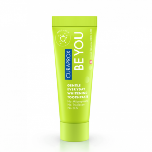 Професійна відбілююча зубна паста зі смаком яблука і алоє, фтором та комплексом натуральних ферментів Curaprox Be You Apple 10ml