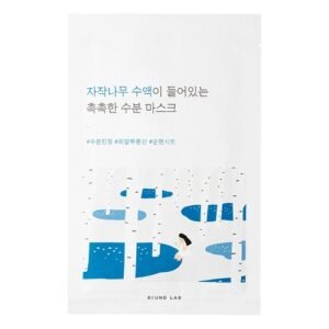 Зволожувальна тканинна маска для обличчя з березовим соком, екстр квітів мальви та кофеїном Round Lab - Birch Juice Moisturizing Mask - 25ml