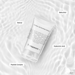 Антивіковий нічний крем для обличчя з ретиналем, гіалуроновою кислотою, пептидним комплексом, бакучіолом Transparent Lab Retinale Age Reverse Cream 50ml