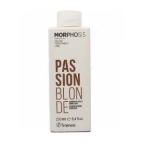 Зволожувальний шампунь із золотистим пігментом для світлого волосся з олією огірочника, вітаміном Е Framesi Morphosis Passion Blonde Shampoo 250ml