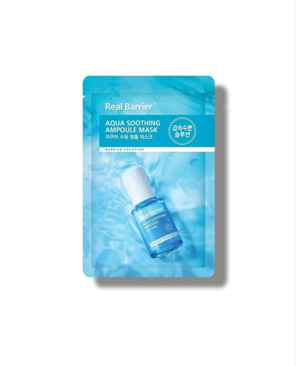 Заспокійлива тканинна ампульна маска на основі центелли азіатської Real Barrier Aqua Soothing Ampoule Mask 28ml