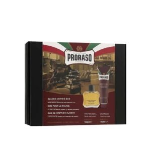 Професійний набір для гоління: крем, лосьйон з оліями ши та сандалового дерева, Proraso Duo Pack Tube+Lotion Coarse Beards 150/100 ml