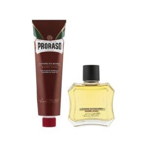 Професійний набір для гоління: крем, лосьйон з оліями ши та сандалового дерева, Proraso Duo Pack Tube+Lotion Coarse Beards 150/100 ml