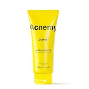 Очищувальний гель для проблемної шкіри тіла з мигдальною, гліколевою, саліциловою кислотами, пребіотиками, постбіотиками Acnemy Zitbody purifying body wash 200ml