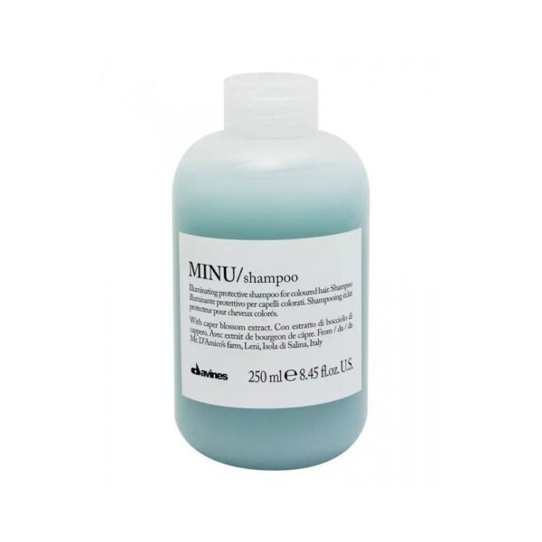 Шампунь для блиску та збереження кольору фарбованого волосся з екстрактом квітів каперсів Davines MINU Shampoo 250ml