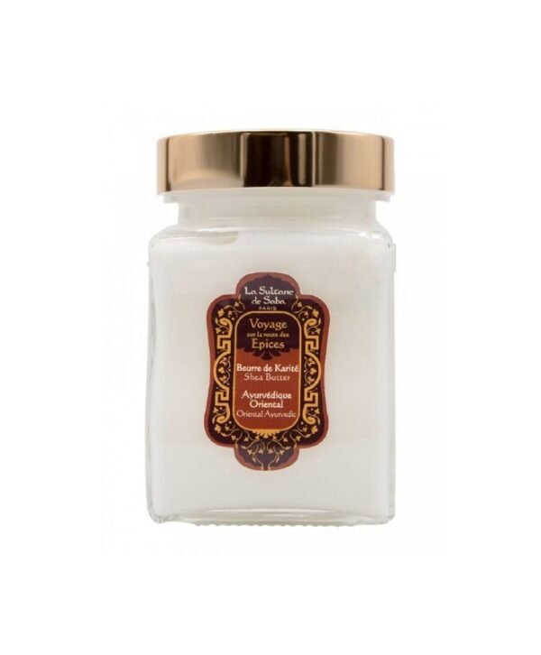 Масло Каріте Аювердичне з екстрактом жимолості La Sultane de Saba Beurre de Karite Shea Butter Oriental Ayurvedic Amber Vanilla Patchouli Fragrance 300 ml