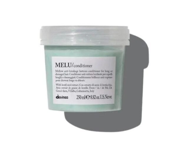 Кондиціонер проти ламкості для блиску пошкодженого та довгого волосся з екстрактом насіння сочевиці, серином і глютаміновою кислотою Davines MELU Сonditioner 250ml