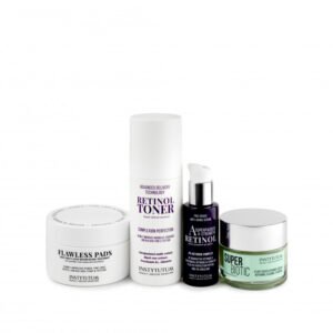 Набір Instytutum ПРОТОКОЛ АНТИЗАПАЛЕННЯ (Пілінг-пади, Відновлювальний крем, Тонік з ретинолом, Серум з ретинолом, шопер)