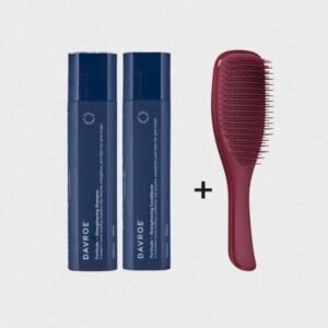 Акція Зміцнювальний набір для волосся (шампунь 325 мл, кондиціонер 325 мл, розчіска tangle teezer, пакет подарунковий) Davroe Fortitude Strengthening