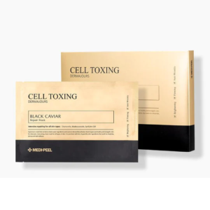 Відновлювальна тканинна маска для обличчя з екстрактом чорної ікри Medi-Peel Cell Toxing Black Caviar Dermajours Repair Mask 30 ml