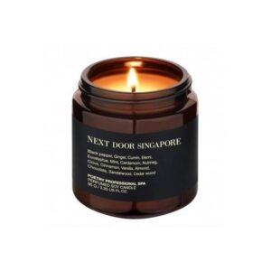 Свічка для масажу з ароматом ванілі, імбиру, кориці, мигдалю, мускусу, тютюну POETRY HOME Next Door Singapore 95g