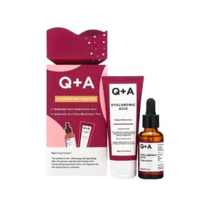 Подарунковий набір для зволоження шкіри (Hyaluron Acid Facial Serum, Hyaluron Acid Daily Moisturiser) Q+A Hydrating Heroes Gift Set