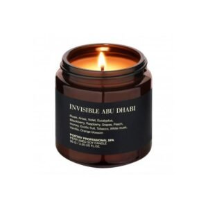 Свічка для масажу з ароматом білого мускусу, евкаліпту, екзотичних фруктів, меду, смородини, фіалки POETRY HOME Invisible Abu Dhabi 95g