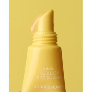 Блиск для губ прозорий із золотими блискітками з ароматом лимонного сорбету LIPSS Lemon Sorbet Ceramides Peptides Lipper 8ml