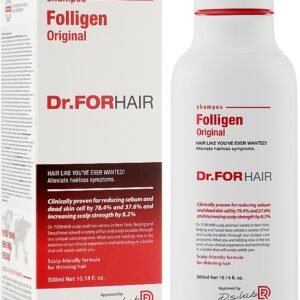 Професійний шампунь для боротьби з випадінням, стимулювання волосяних цибулин, відновлення струк-ри Dr FORHAIR Folligen Original Shampoo, 300 мл