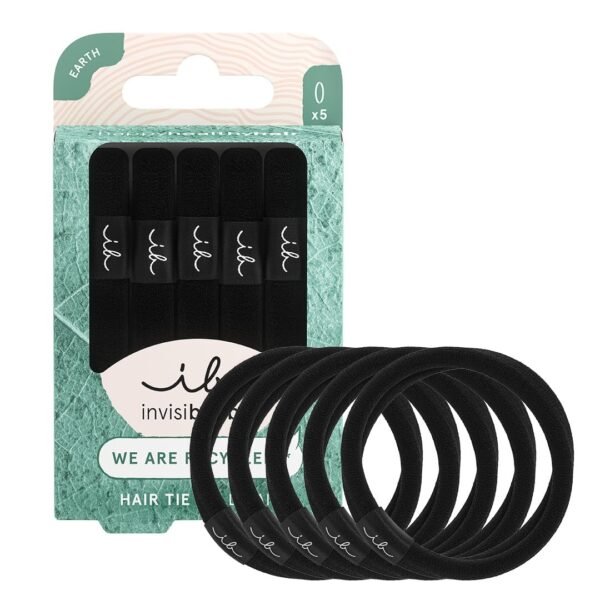 Резинка-браслет для волосся чорна Invisibobble We Are Recycled! Hair Tie Black 5шт