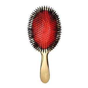 Щітка для волосся з натуральним ворсом JANEKE GOLD HAIR BRUSH AUSP21M M золото з чорним