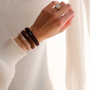 Резинка-браслет для волосся коричнева Invisibobble We Are Recycled! Hair Tie Mocha 5шт