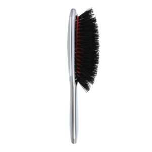 Щітка для волосся з натуральним ворсом JANEKE CHROMIUM HAIR BRUSH CRSP24M S срібло з чорним