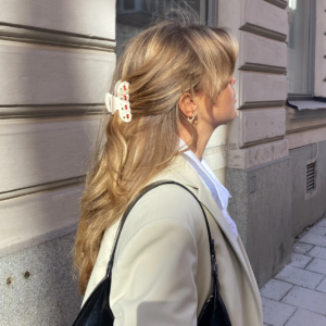 Крабик для волосся (бежевий з вишеньками) EMI JAY Sweetheart Clip in Cherry Pie